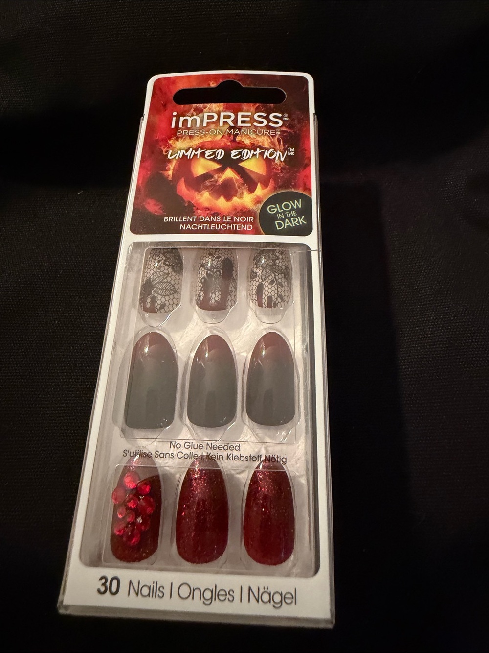 imPRESS Limited Edition Red & Black Press-On Manicure - 30 Nails